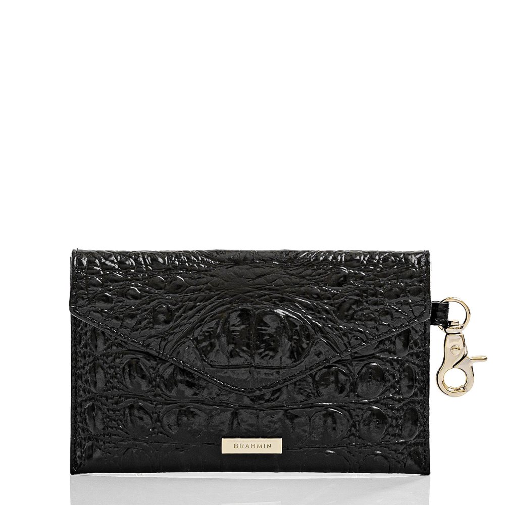 Brahmin | Women's Mini Envelope Case Black Melbourne