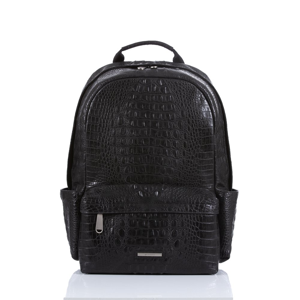 Brahmin | Men's Lucas Black Leather Backpack | Black Canyon