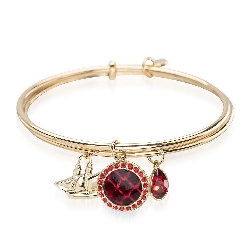 Brahmin | Women's Double Crystal Charm Bangle Rose Fairhaven