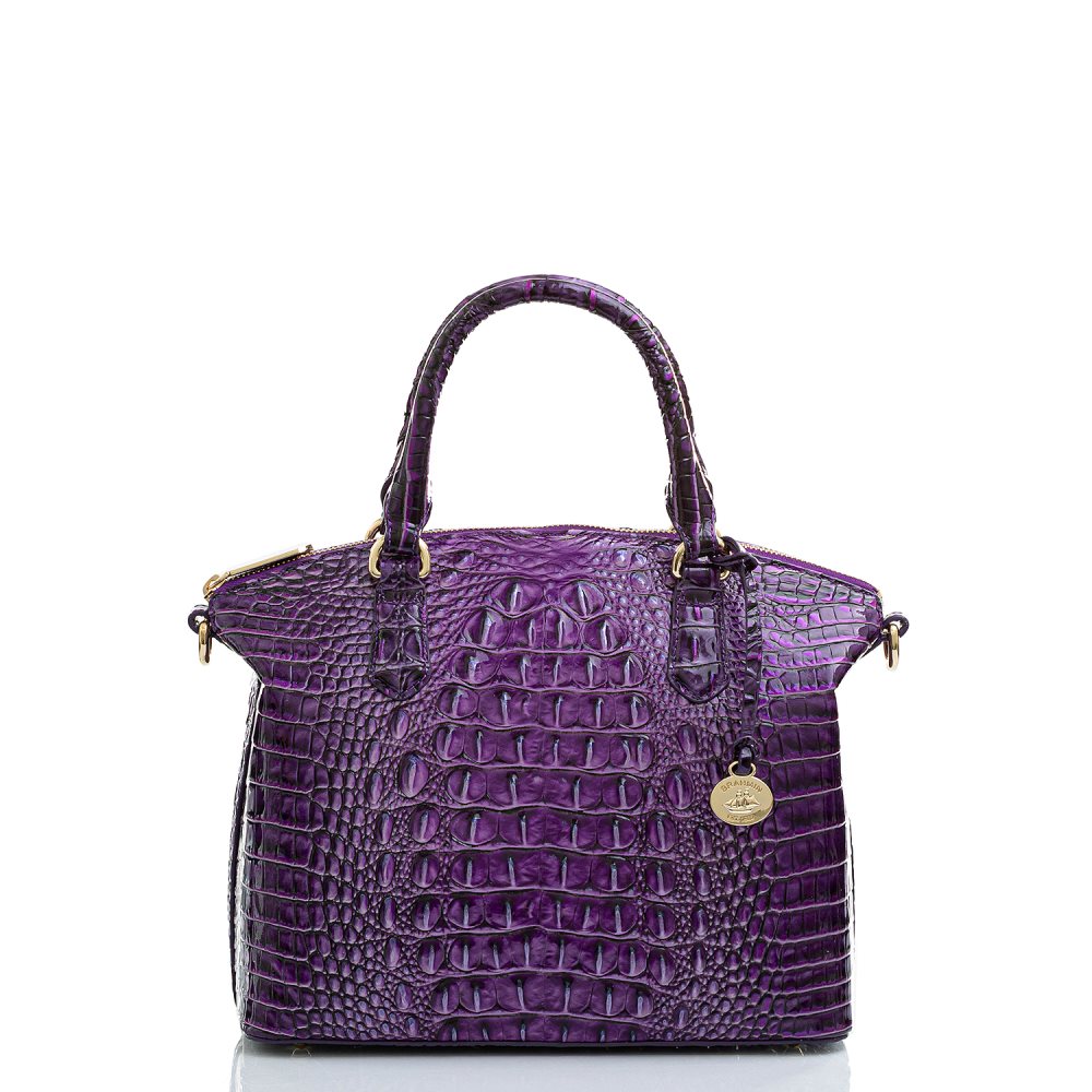Brahmin | Women's Purple Leather Duxbury Satchel | Ultraviolet Ombre