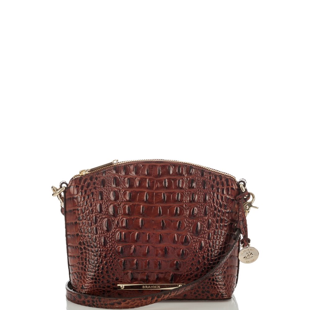 Brahmin | Women's Mini Duxbury | Mini Brown Leather Satchel Handbag