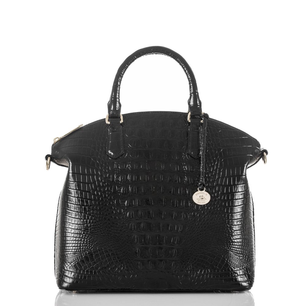 Brahmin | Women's Large Duxbury Satchel | Large Black Leather Satchel