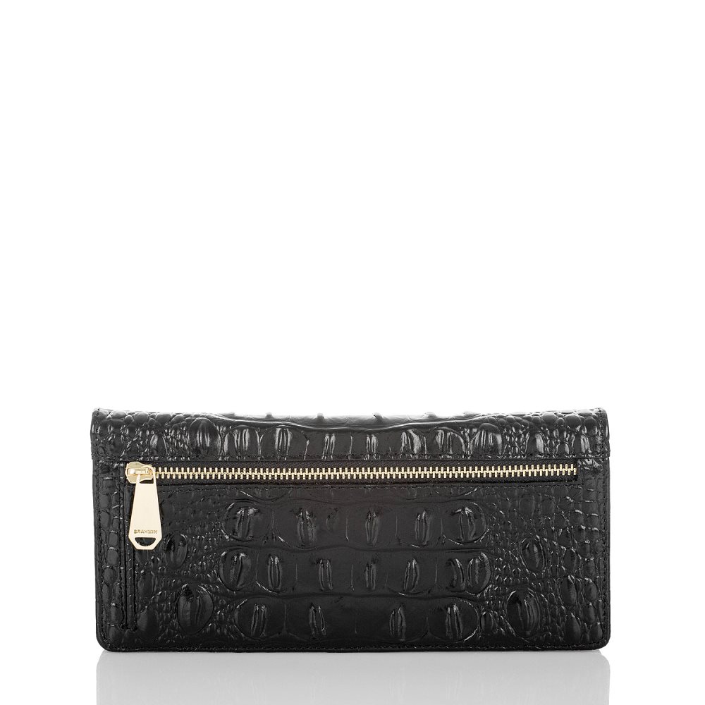 Brahmin | Women's Ady Black Leather Wallet | Black Melbourne