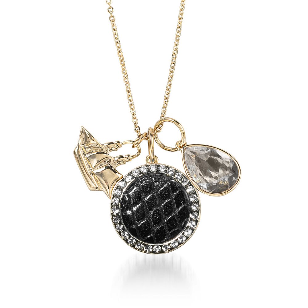 Brahmin | Women's Crystal Charm Necklace Black Fairhaven