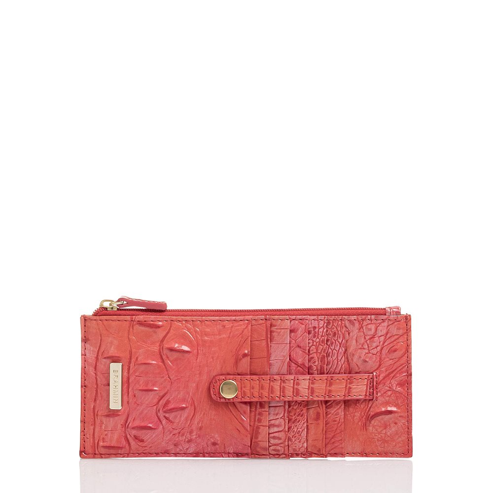 Brahmin | Women's Credit Card Wallet Punchy Coral Melbourne