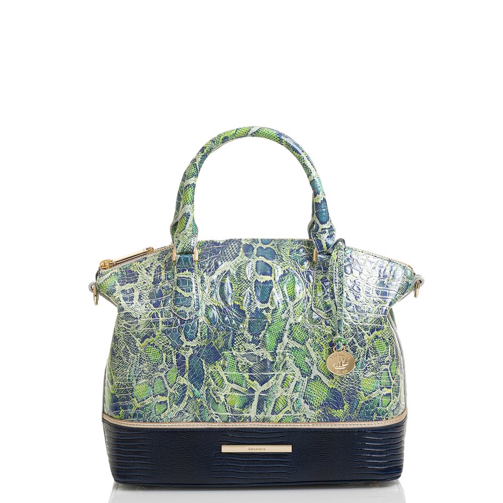 Brahmin | Women's Duxbury Satchel Green Viper Mackay