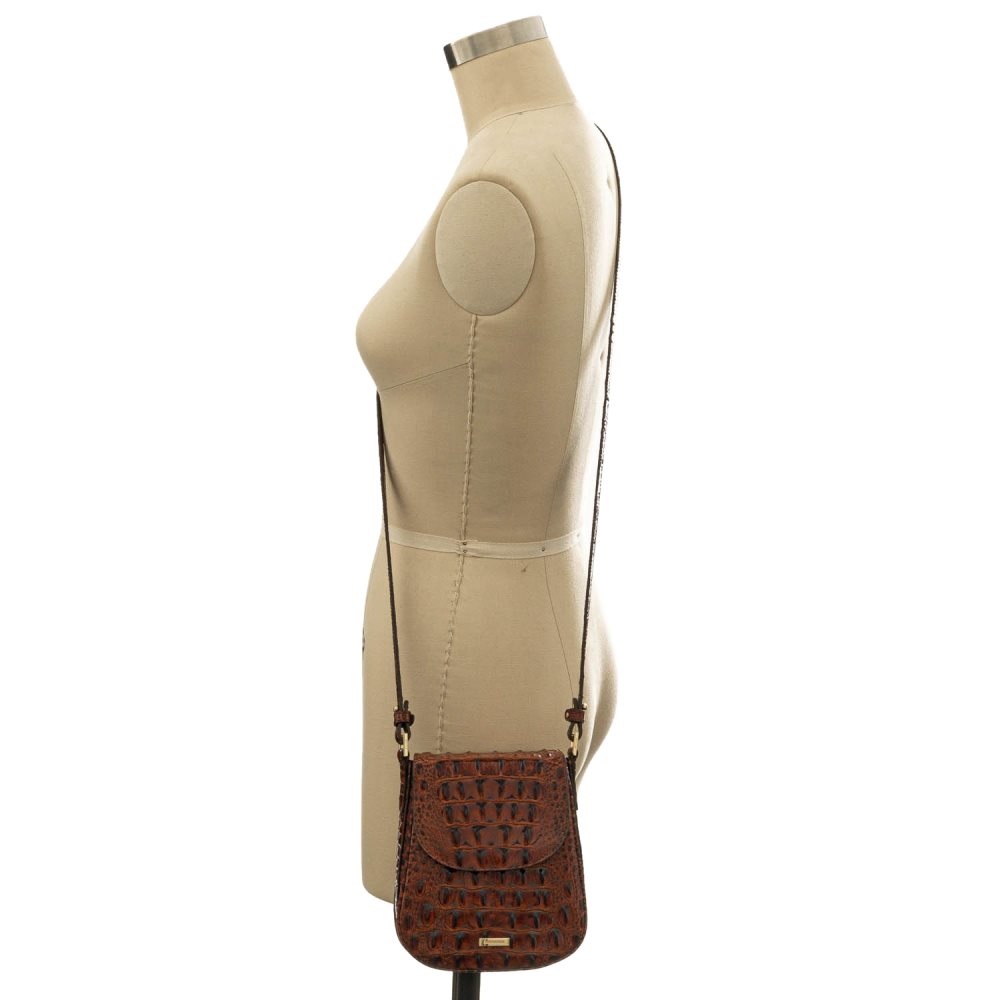 Brahmin | Women's Everlee | Vintage Brown Leather Crossbody Bag