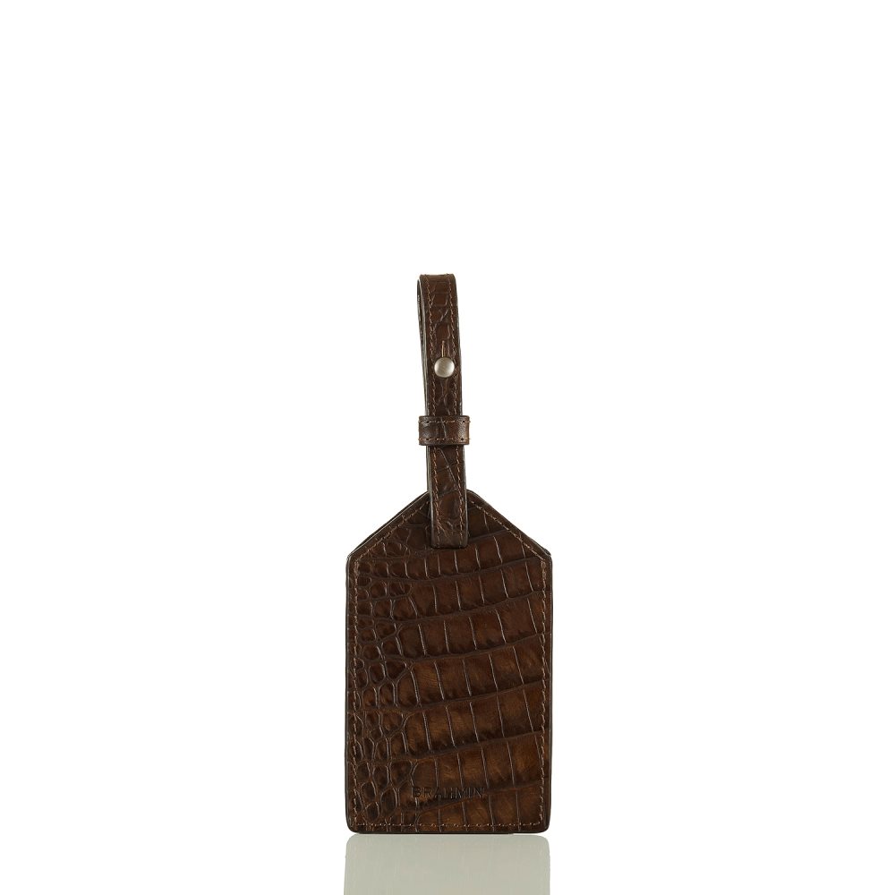 Brahmin | Men's Mens Luggage Tag Cocoa Brown Vintage Melbourne