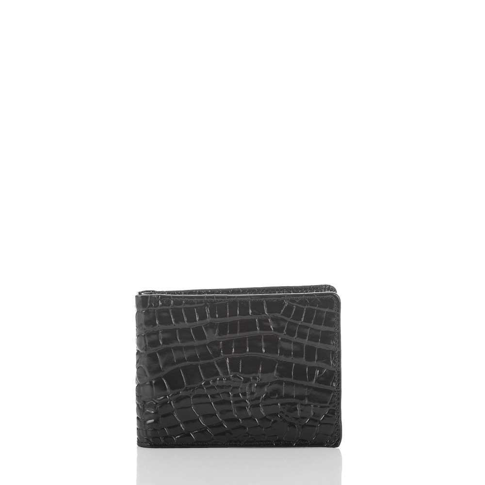 Brahmin | Men's Black Leather Billfold Wallet | Black Melbourne