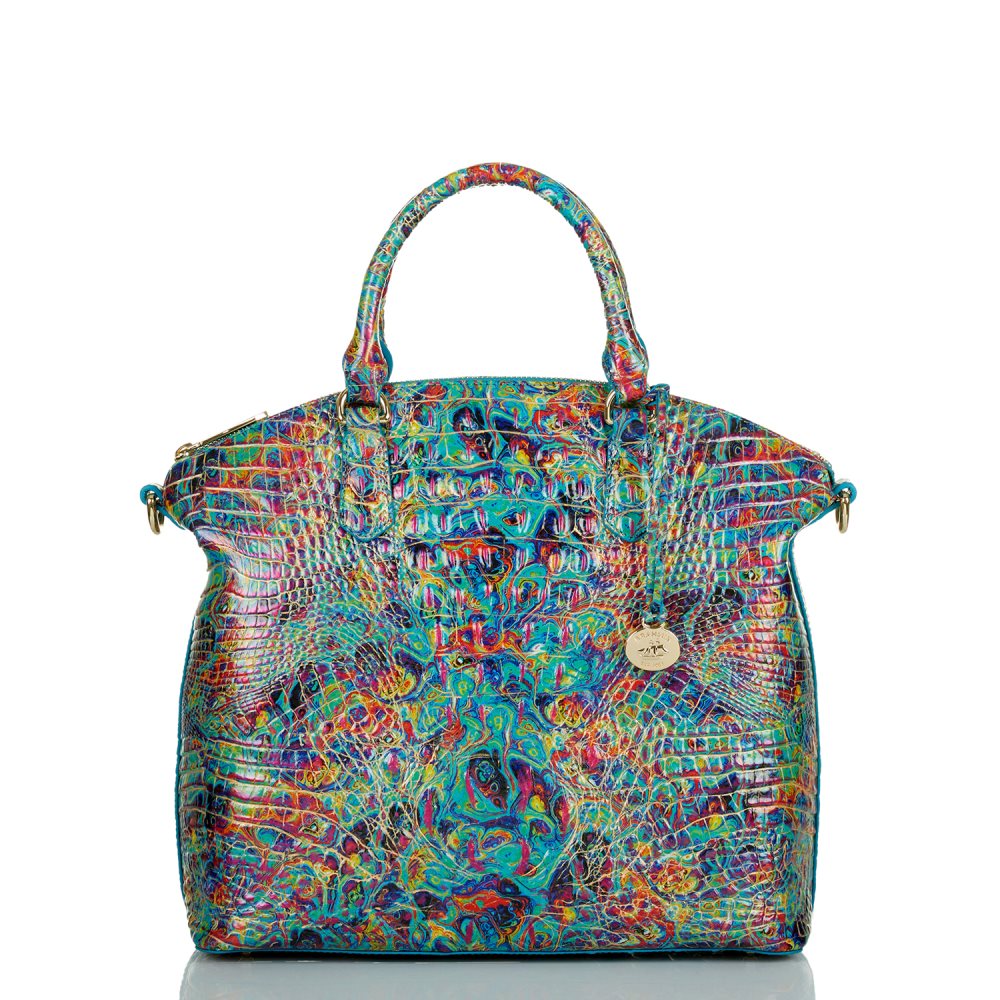 Brahmin | Women's Large Duxbury Satchel Blue Ammolite Melbourne