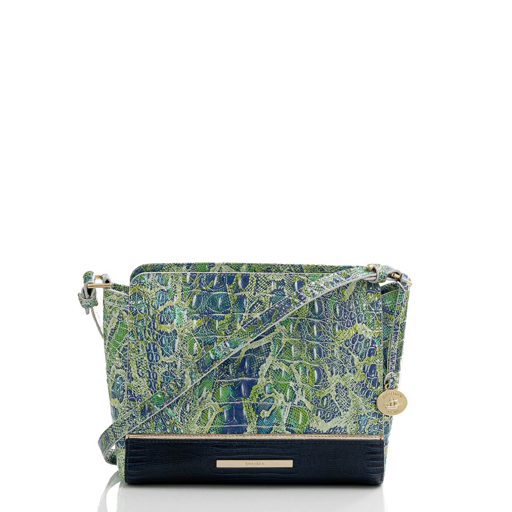 Brahmin | Women's Carrie Crossbody Green Viper Mackay