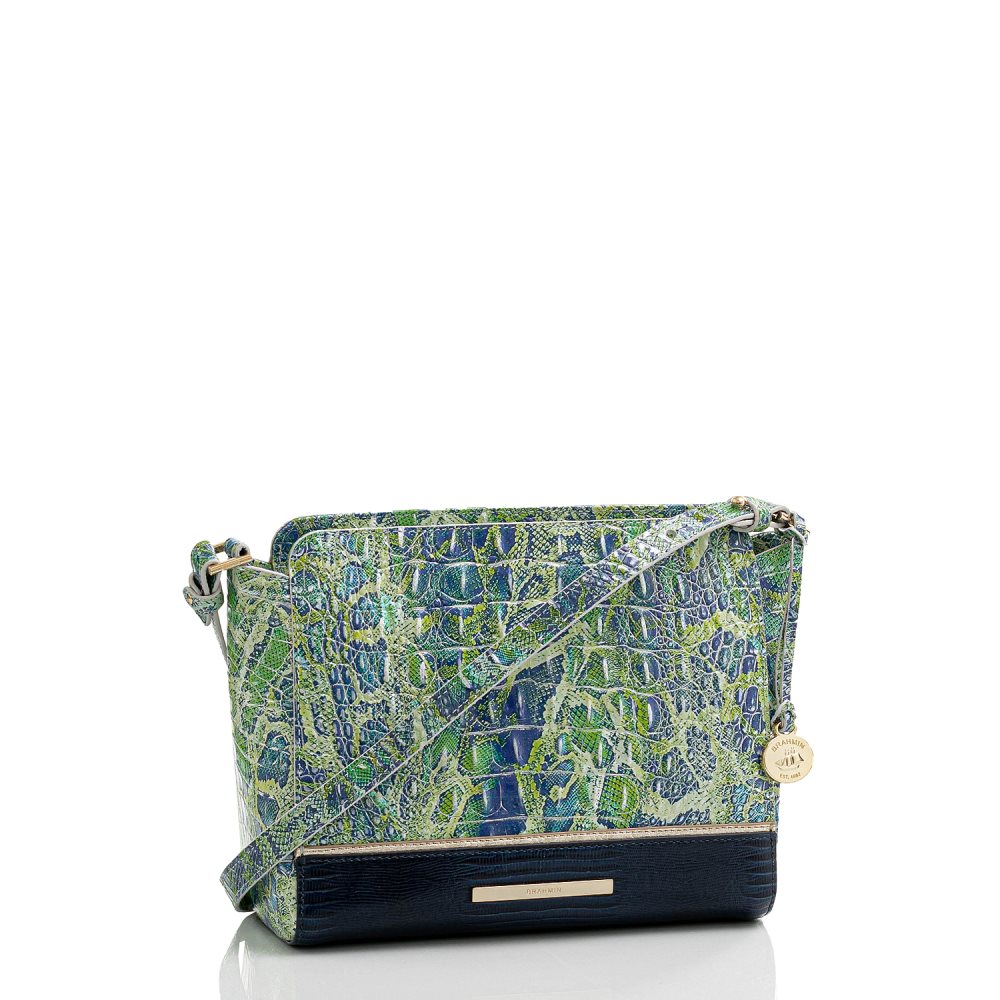 Brahmin | Women's Carrie Crossbody Green Viper Mackay