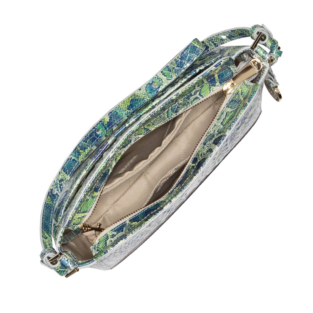 Brahmin | Women's Carrie Crossbody Green Viper Mackay