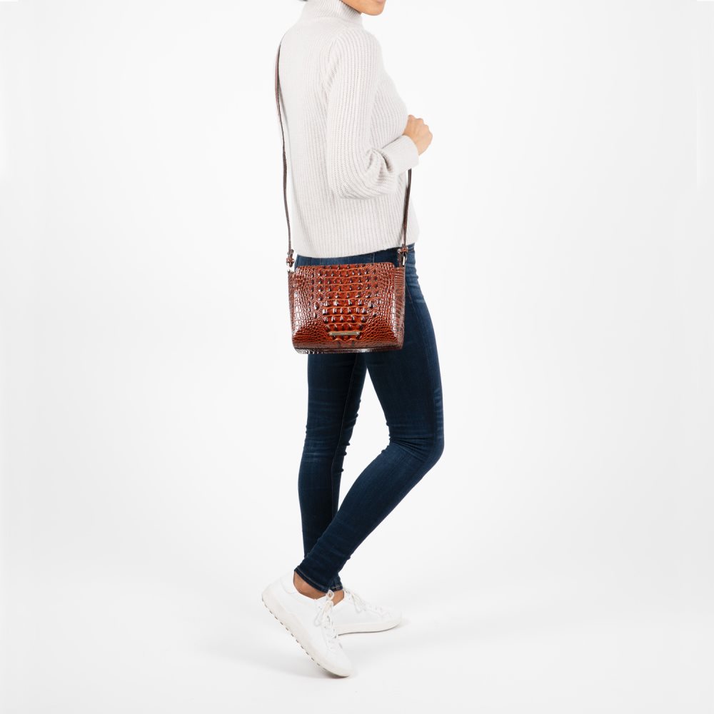 Brahmin | Women's Carrie Crossbody Green Viper Mackay