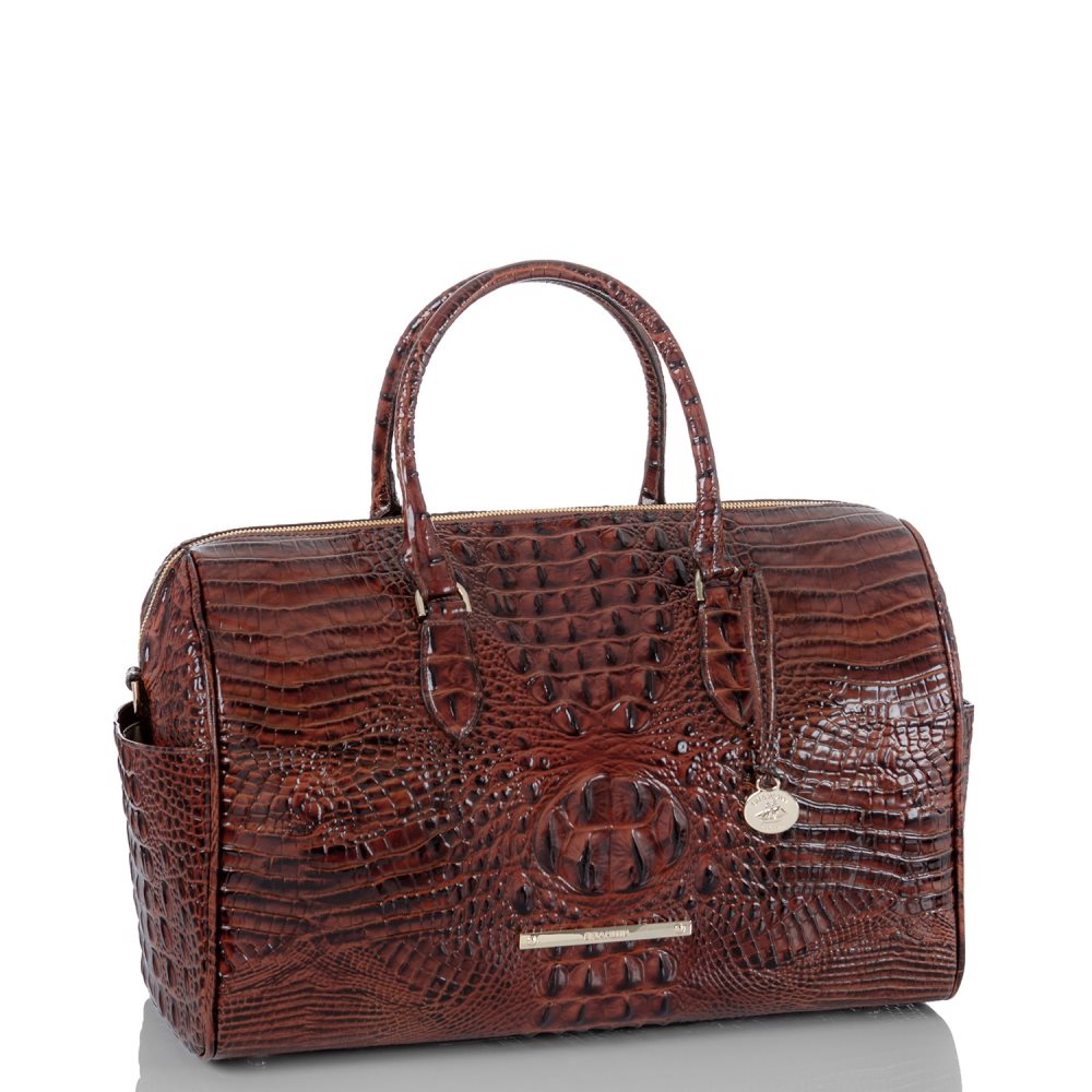 Brahmin | Women's Spencer | Brown Leather Weekend Duffle Bag